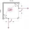 Душевой уголок 120x80 см BELBAGNO KRAFT KRAFT-AH-22-120/80-C-Cr-R